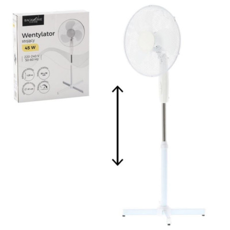 Wentylator stojący biały FAN4218 45W